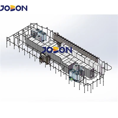 Повністю автоматизована лінія порошкового розпилення
